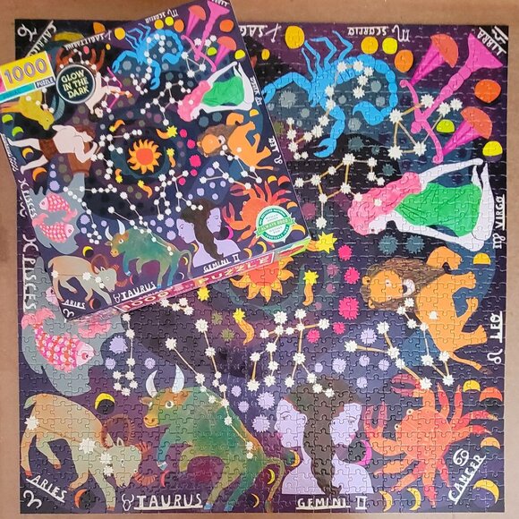 eeBoo ZODIAC Glow in the Dark Jigsaw Puzzle 1000 pieces - Picture 5 of 9